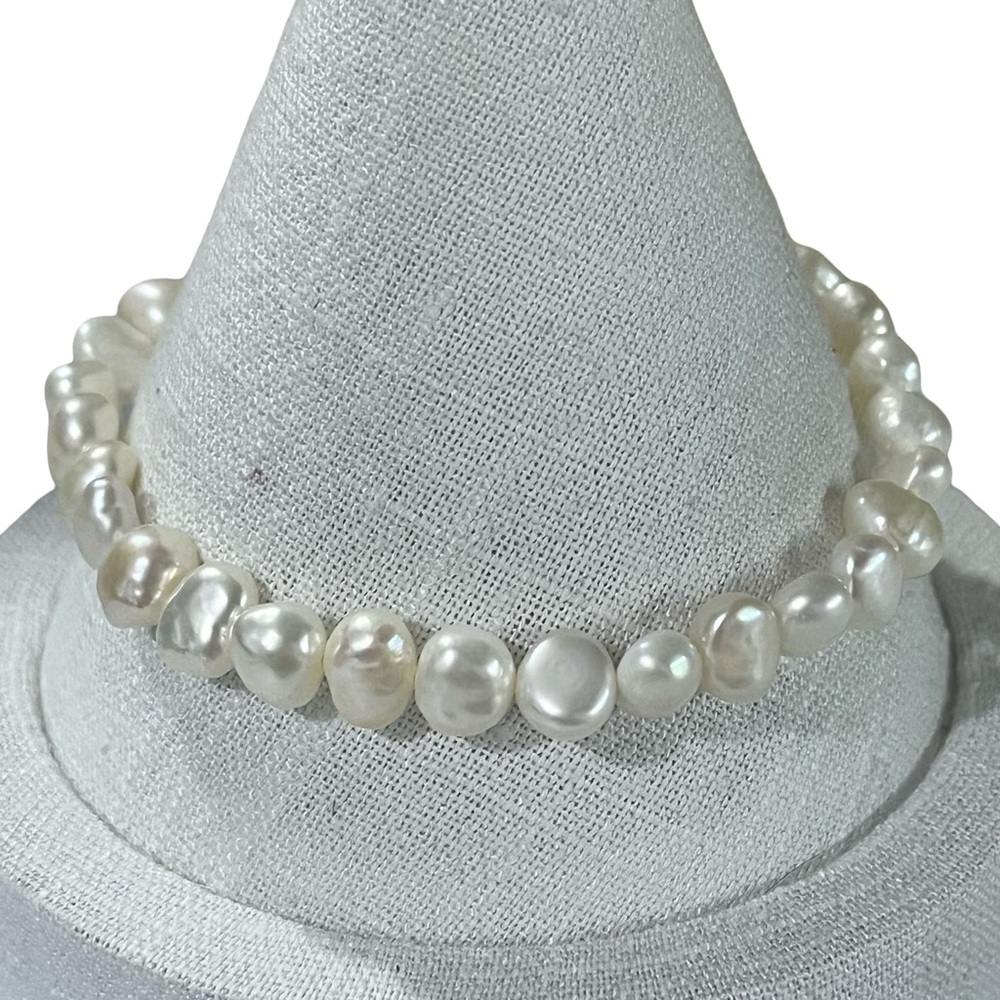 Sterling Silver Baroque Pearl Adjustable Bolo Bracelet